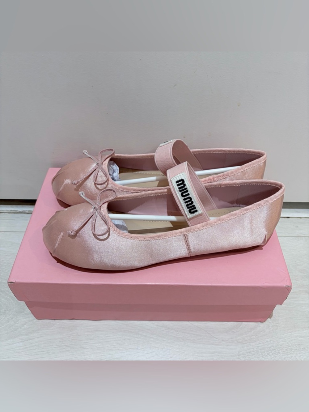 Pink Satin Ballet Flats